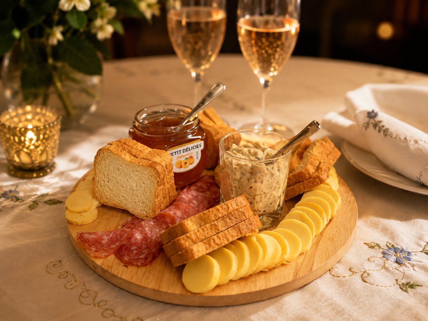 Tábua gourmet Petit Delicies em ambiente sofisticado
